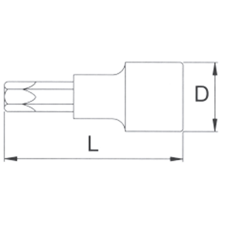 Licota H2T40 Головка торцевая с вставкой torx 1/4" T40