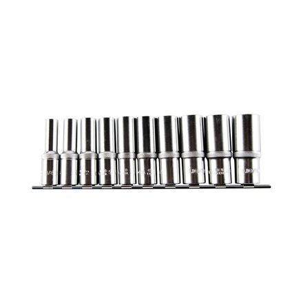 Licota TBS-23006 Набор глубоких торцевых головок 1/2" 12 гр. 3/8"-15/16" 10пр. на линейке