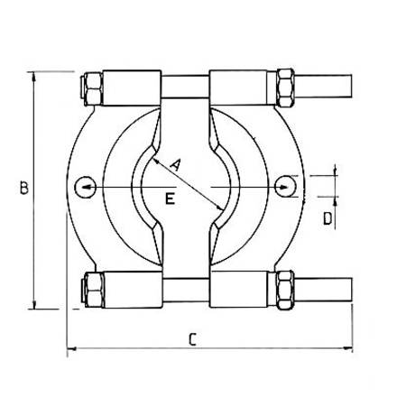 Licota ATB-1038 Съемник сегментный (сепаратор), 15-65 мм