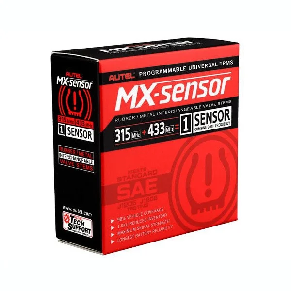 Датчик TPMS Autel MX-1 433МГц+315МГц, быстрофиксируемый, программируемый, универсальный, черный