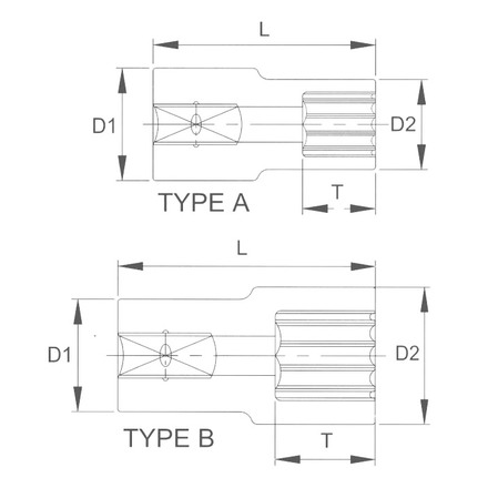 Licota P4011 Головка торцевая spline 1/2" 11 мм