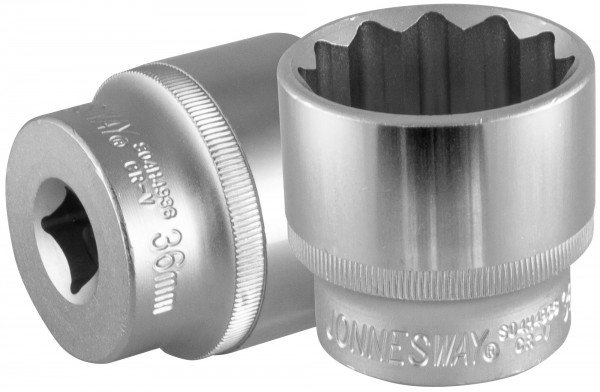 Головка торцевая S04H4936 12-гранная 1/2"DR, 36 мм
