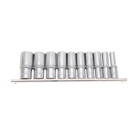 Licota TBS-23004 Набор глубоких торцевых головок 3/8" 12 гр. 5/16"-13/16" 9пр. на линейке