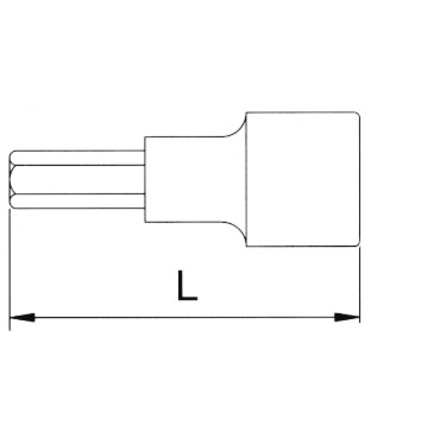 Licota H4H120 Головка торцевая с шестигранной вставкой 1/2" 5/8" L=55 мм