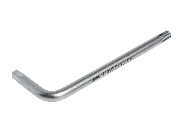 Ключ TORX Г-образный 5-гранный JTC-71915 (TS15H, L=54 мм)