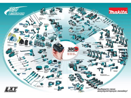 Аккум. рубанок MAKITA LXT DKP 181 Z в кор.