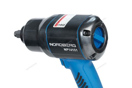 Пневмогайковерт ударный NORDBERG NP14101K, 1/2", 1300Нм, с глубокими головками в кейсе