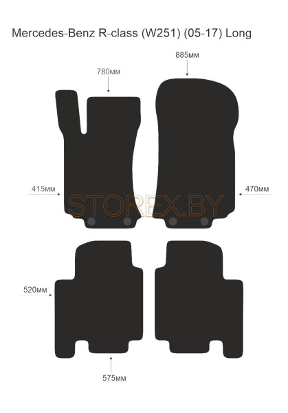 Mercedes-Benz R-class (W251) (05-17) Long copy