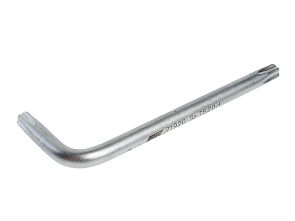 Ключ TORX Г-образный 5-гранный JTC-71920 (TS20H, L=57 мм)