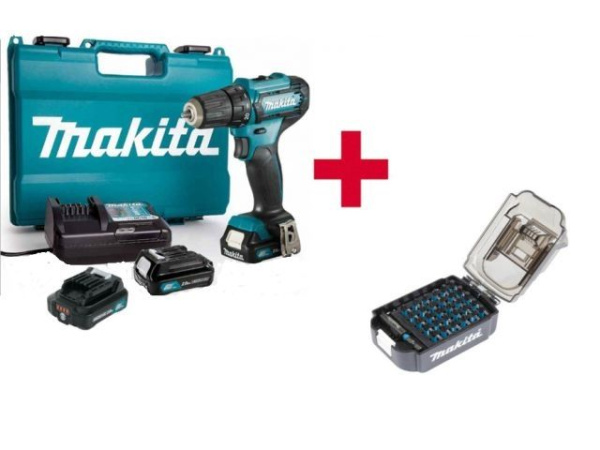 Аккум. дрель-шуруповерт MAKITA CXT DF 333 DWAE в чем. + АКЦИЯ (набор насадок E-03084)