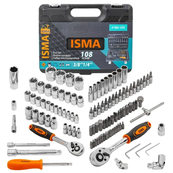 Набор инструментов 108 пр. 1/4'' 3/8''(6гр.)(4-22мм)