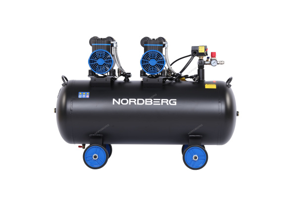 Компрессор безмасляный NORDBERG NCEO120/500 (220 В, ресивер 125 л, 500 л/мин)