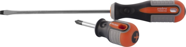 Отвертка стержневая шлицевая 750638, ROUND GRIP, SL6x38 мм