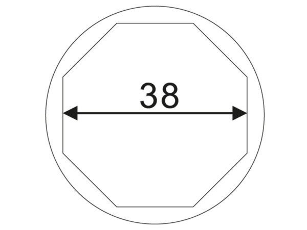 Головка для колпачков инжекторов 8-ми гранная JTC-4139 (1/2", 38 мм, L=100 мм, SCANIA)