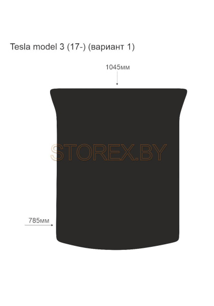 Tesla model 3 (17-) Багажник (вариант 1) copy