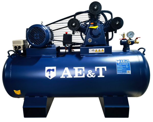 Компрессор поршневой AE&T TK-200-4, ресивер 200л, производительность 440л/мин, 380В