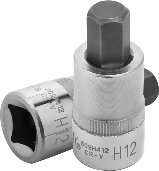 S09H412 Насадка торцевая 1/2"DR с вставкой-битой шестигранной, H12, 55 мм