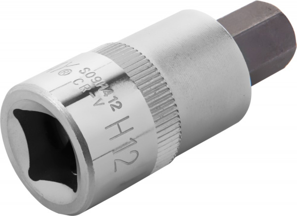 S09H412 Насадка торцевая 1/2"DR с вставкой-битой шестигранной, H12, 55 мм