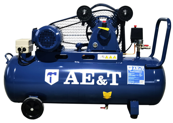 Компрессор поршневой AE&T TK-100-3, ресивер 100л, производительность 290л/мин, 380В