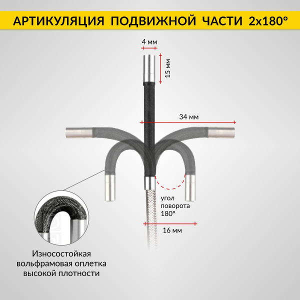 Видеоэндоскоп управляемый iCartool IC-V1042W (WIFI/USB, 1 Мп, 1168х720, 1 м, 4 мм зонд, 360°)