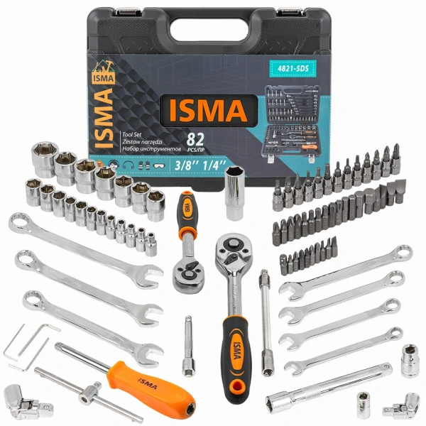 Набор инструментов 82 пр. 1/4''3/8''(6гр.)(4-22мм)