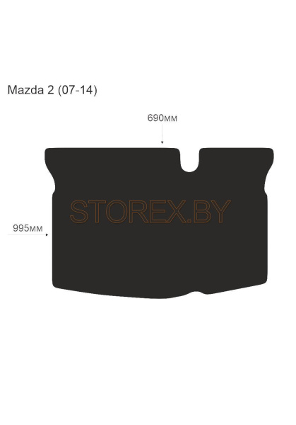 Mazda 2 (07-14) Багажник copy