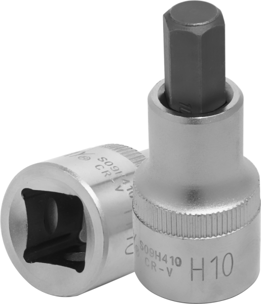 S09H410 Насадка торцевая 1/2"DR с вставкой-битой шестигранной, H10, 55 мм