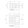 Licota N80058 Головка торцевая 6гр. 1" 58 мм