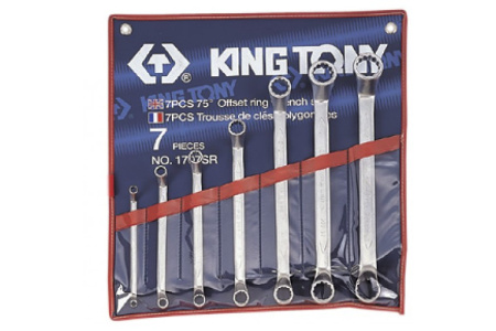 Набор накидных ключей, 1/4"-9/8", 7 предметов KING TONY 1707SR