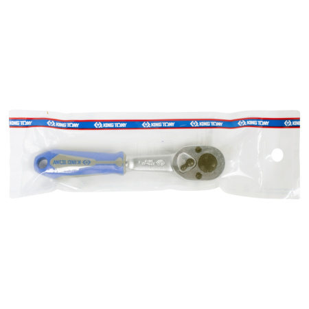 Трещотка 1/4"140 мм, 24 зубца, флажковая, фиксатор KING TONY 2779-55G