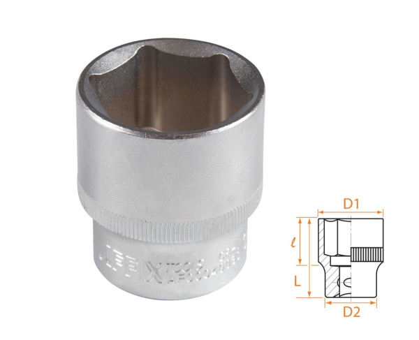 Головка торцевая стандартная шестигранная 1/2" 30 мм AFFIX AF00040030