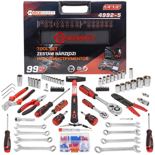 Набор инструментов 99пр. 1/4'', 1/2'' - FK-4992-5