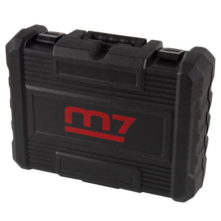 Аккумуляторный шуруповерт MIGHTY SEVEN DS-202AP, ударный, 18 В, 4 предмета, кейс, в комплекте набор бит