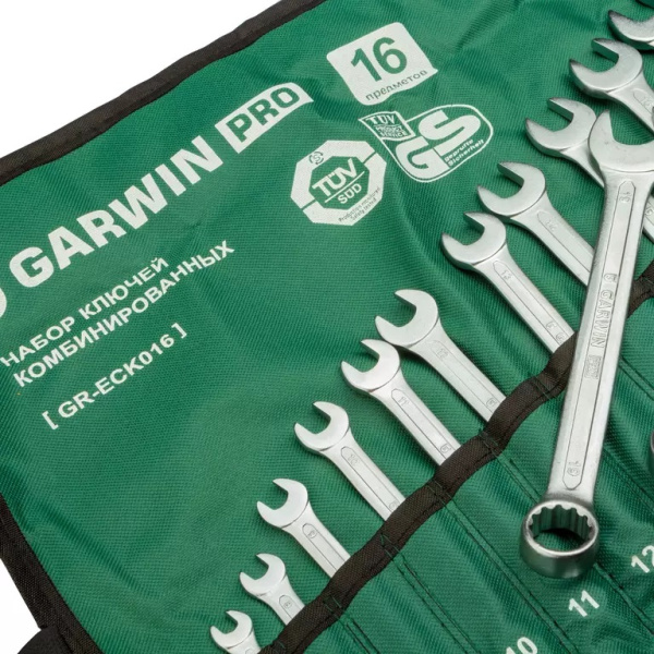 Набор ключей комбинированных GARWIN PRO GR-ECK016 (16 предметов, 6-24 мм)