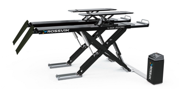 Автоподъемник ножничный напольный для р/с ROSSVIK PRO V-55X (52/ON) (г/п 5.5 т, 380 В, RAL7040, серый)