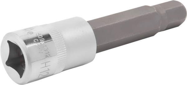S09H4312 Насадка торцевая 1/2"DR с вставкой-битой шестигранной, H12, 100 мм