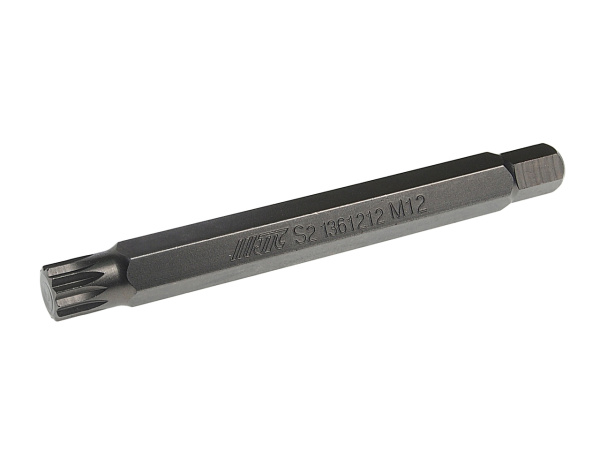 Бита SPLINE удлиненная JTC-1361212 (M12х120 мм, 10 мм, S2)