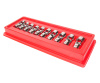 Набор головок торцевых 6-ти гранных с карданом JTC-3605 (3/8", 10-19 мм 10 предметов в кейсе)