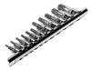 Набор головок торцевых JTC-3902 (1/4"-3/8", TORX, Т10Н-Т60Н, с отверстием, 11 предметов)