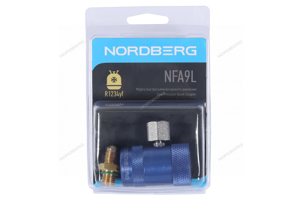 Муфта быстросъемная R1234yf NORDBERG NFA9L (низкое давление, синяя)