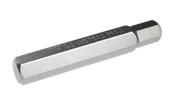 Бита HEX 6-ти гранная удлиненная JTC-1357512 (H12х75 мм, 10 мм, S2)