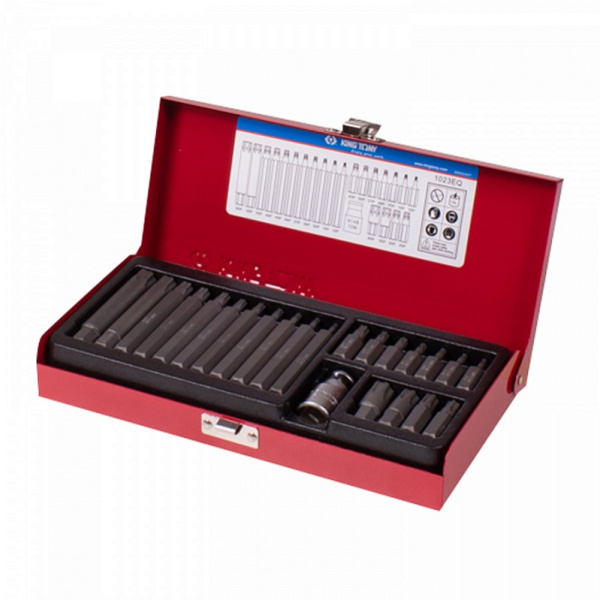 Набор вставок (бит) KING TONY 1023EQ, 10 мм, TORX PLUS, IP10-IP60, 23 предмета