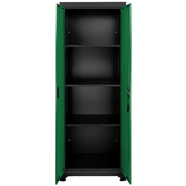 Комплект металл. гаражной мебели 2362x500x2050мм (стол:1600х500х750мм,шкаф:1990х500х762мм,тележка 2шт:658х600х400мм,навесной модуль:1600х600х200мм)