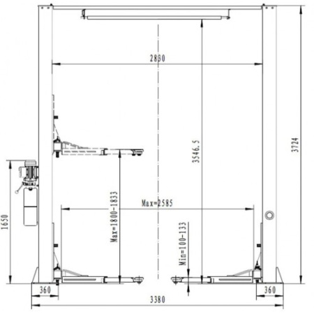 Подъемник двухстоечный 220 В Хорекс Авто HL-4.0 NV-EM 220В