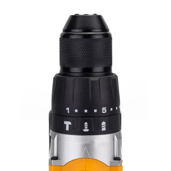 Дрель-шуруповерт аккумуляторная (JCB-18CD-B-E) 18V, max 45Nm в комплекте с зарядным устройством (JCB-18VFC-E) 2.4A и батареей аккум(JCB-20LI-E) 2.0AH