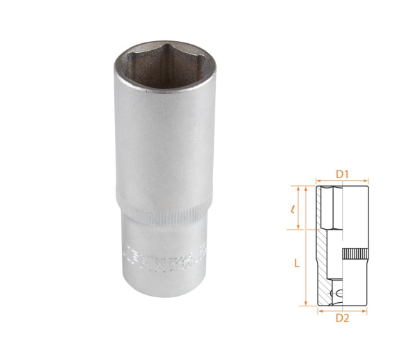 Головка торцевая глубокая шестигранная 1/2" 22 мм AFFIX AF00140022
