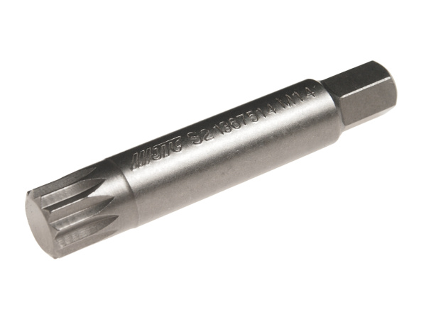 Бита SPLINE удлиненная JTC-1367514 (M14х75 мм, 10 мм, S2)
