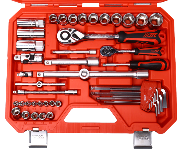 Набор инструментов 1/4" & 1/2" 6-гранный (в кейсе) 92 предмета JTC-H092C