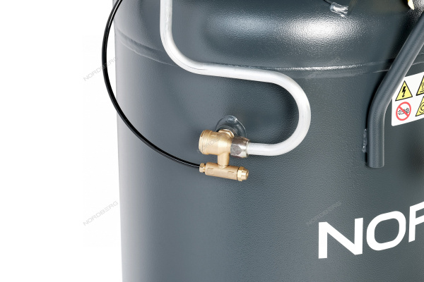 Компрессор вертикальный поршневой с ременной передачей NORDBERG NCPV100/420 (220В, ресив. 100л, 420л/мин)