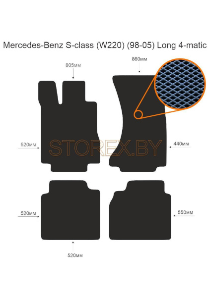 Mercedes-Benz S-class (W220) (98-05) Long 4-matic copy
